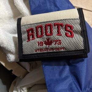 Roots Red and Cream Wallet
